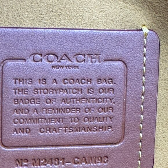 COACH Soft Tabby genuine leather shoulder crossbody + Dust bag  CHALK WHITE - Picture 6 of 16